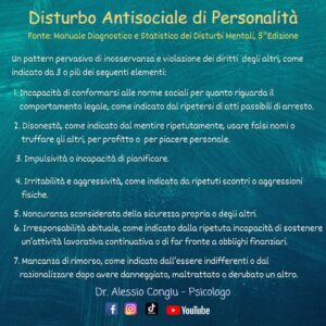 disturbo antisociale di personalità